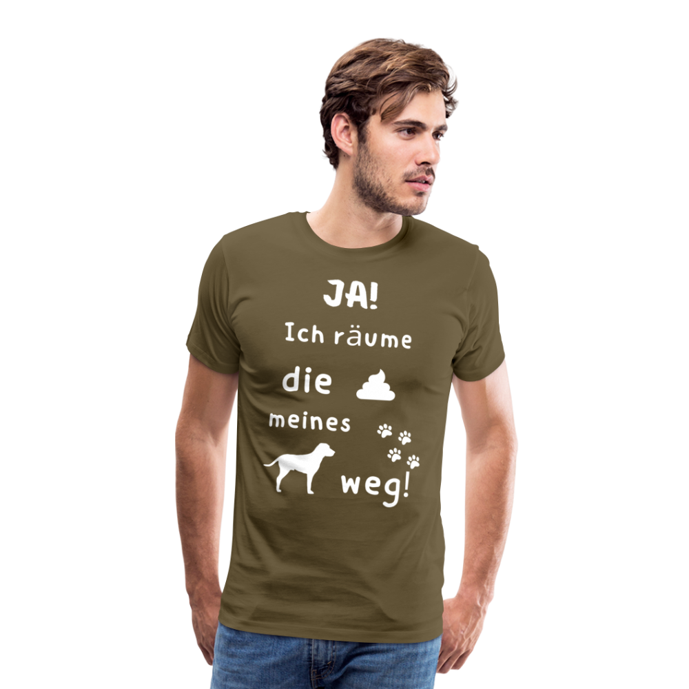 Männer Premium T-Shirt - Hund Spruch - Khaki