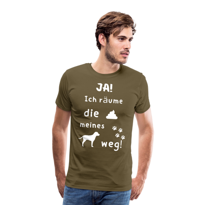 Männer Premium T-Shirt - Hund Spruch - Khaki