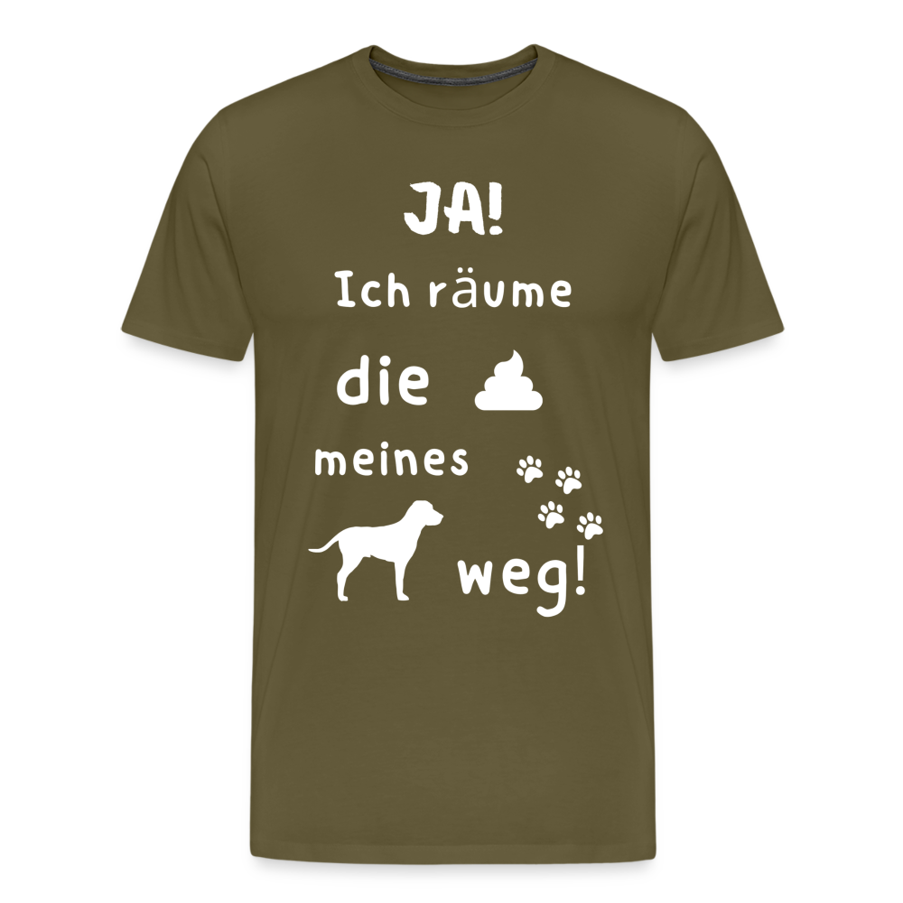 Männer Premium T-Shirt - Hund Spruch - Khaki