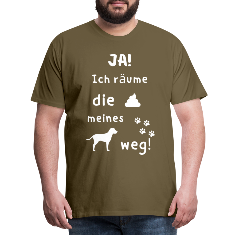 Männer Premium T-Shirt - Hund Spruch - Khaki