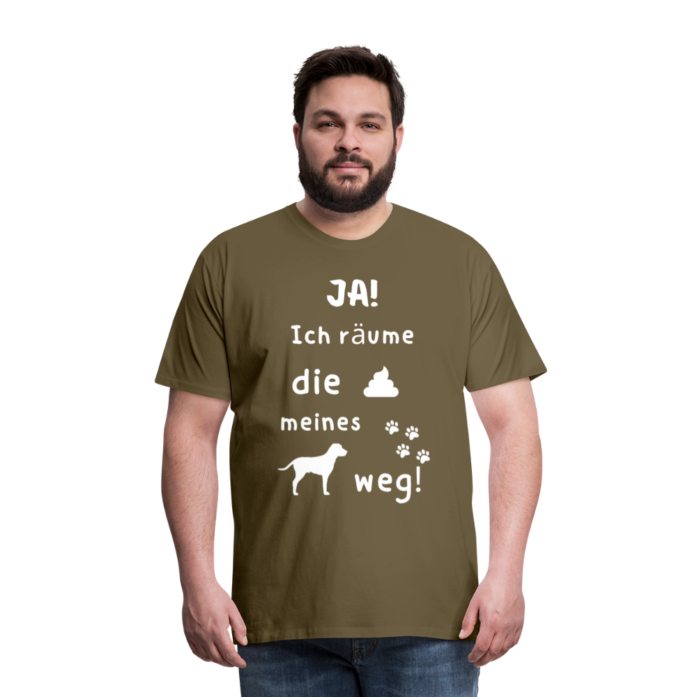 Männer Premium T-Shirt - Hund Spruch - Khaki