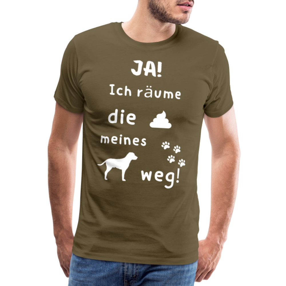 Männer Premium T-Shirt - Hund Spruch - Khaki