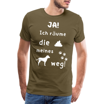 Männer Premium T-Shirt - Hund Spruch - Khaki