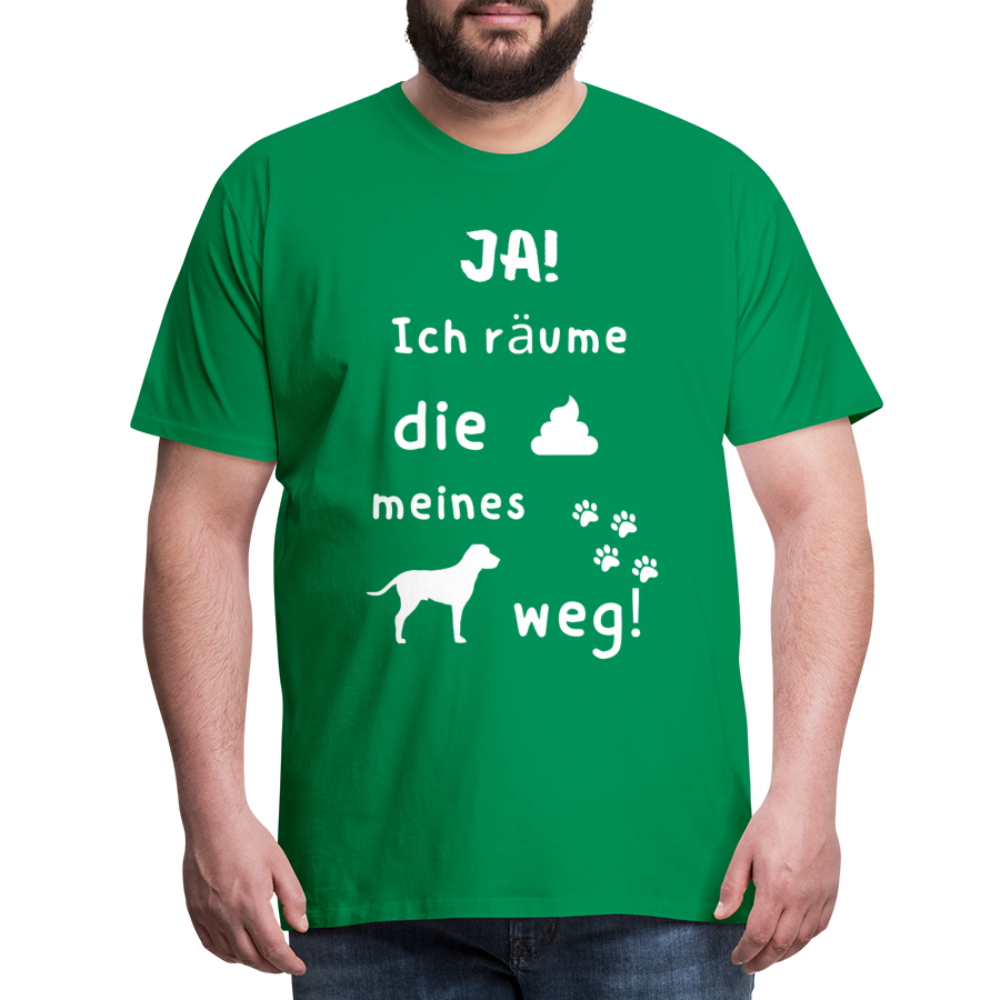 Männer Premium T-Shirt - Hund Spruch - Kelly Green