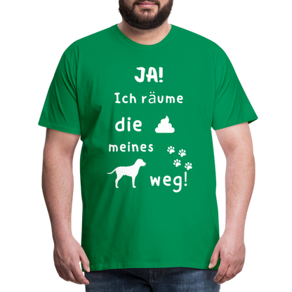 Männer Premium T-Shirt - Hund Spruch - Kelly Green