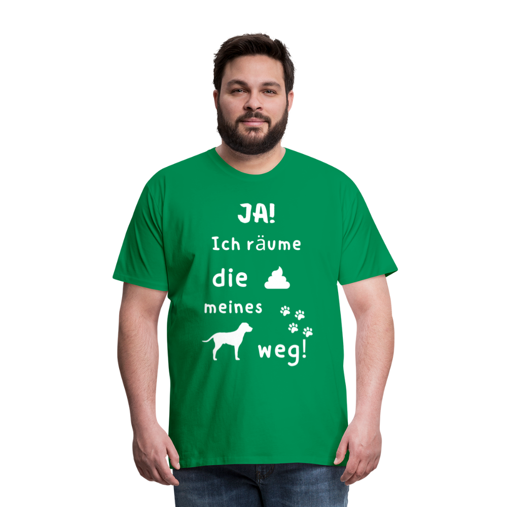 Männer Premium T-Shirt - Hund Spruch - Kelly Green