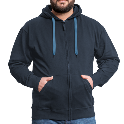 Männer Premium Kapuzenjacke - LGBT Streifen - Navy