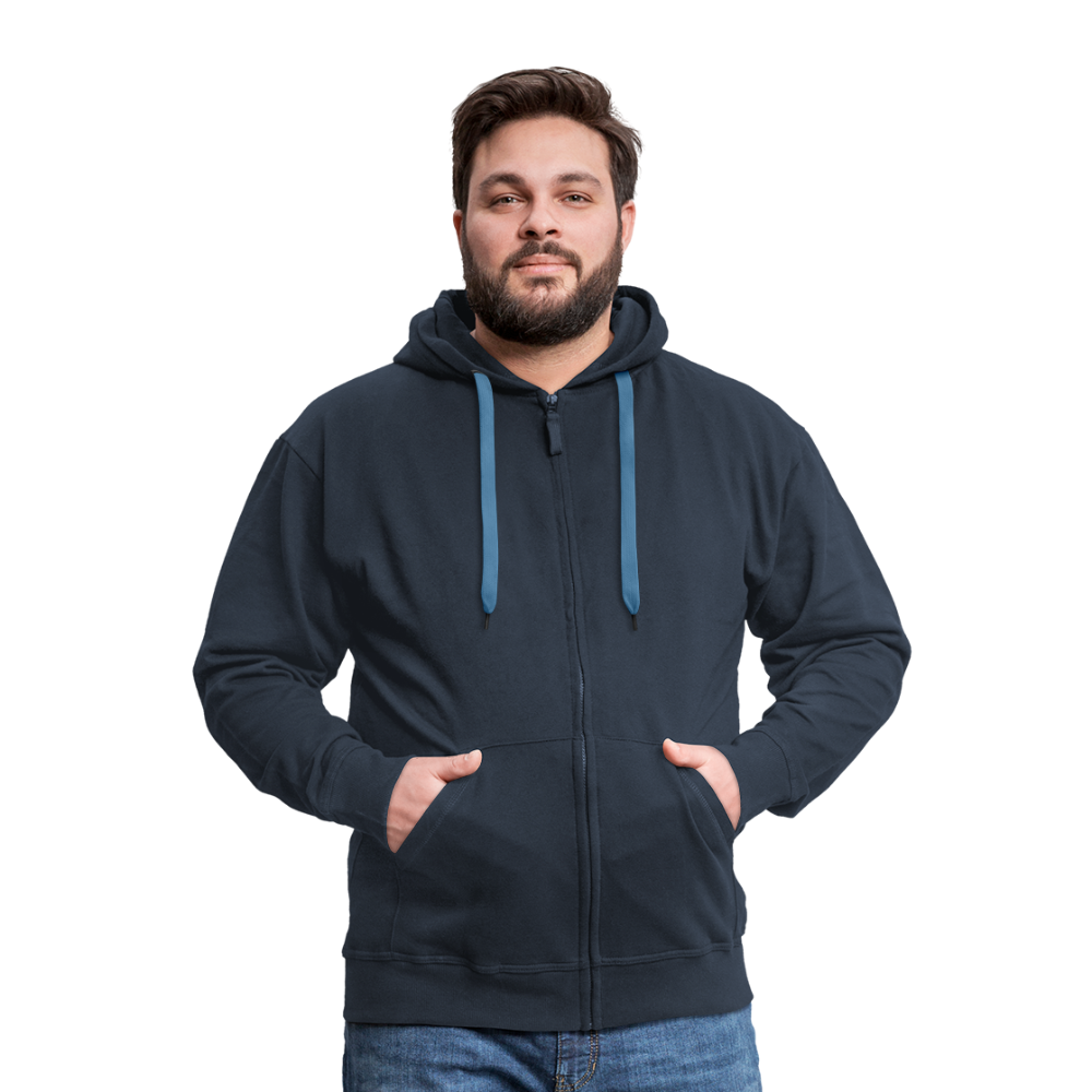 Männer Premium Kapuzenjacke - LGBT Streifen - Navy