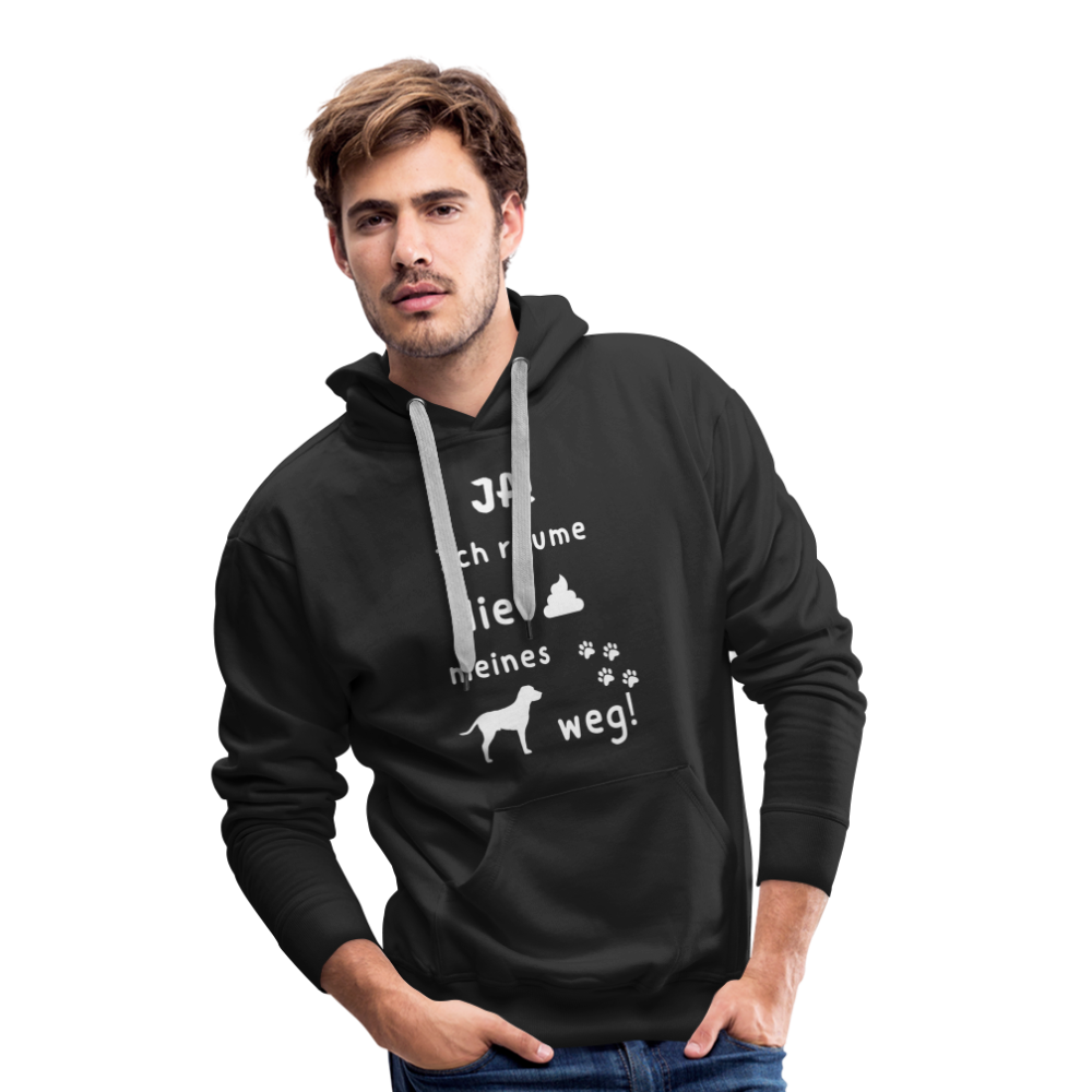 Men’s Premium Hoodie - Hund Spruch - Schwarz