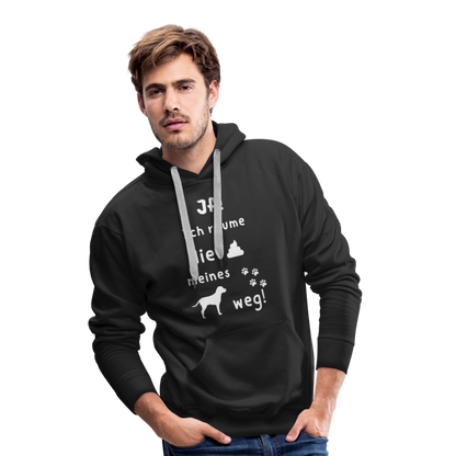 Men’s Premium Hoodie - Hund Spruch - Schwarz