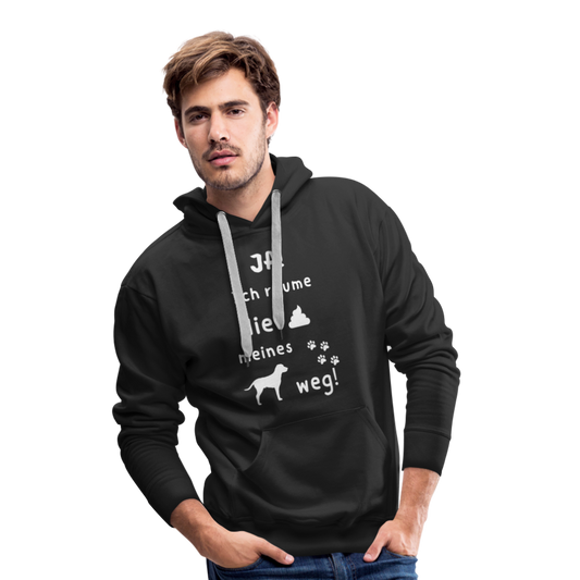 Men’s Premium Hoodie - Hund Spruch - Schwarz