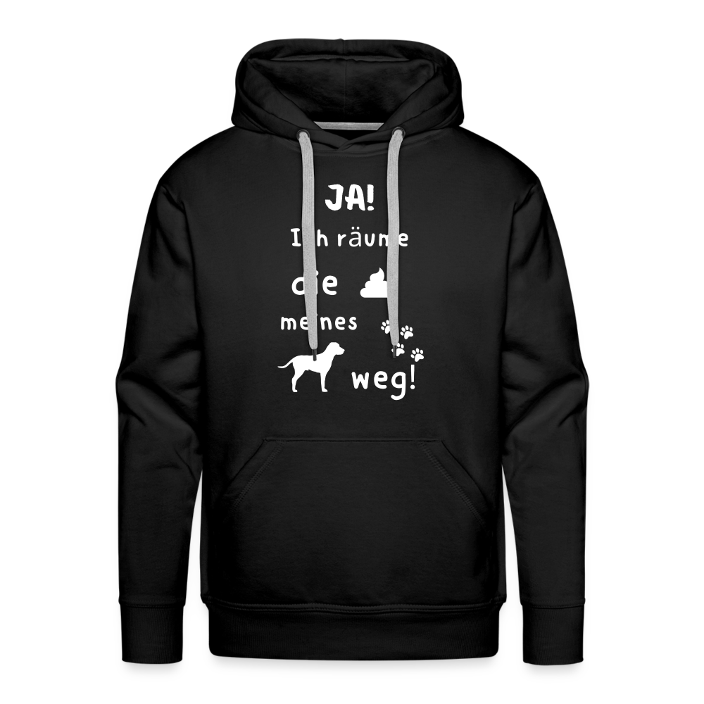 Men’s Premium Hoodie - Hund Spruch - Schwarz