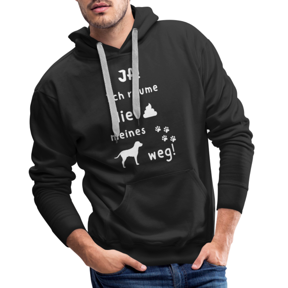 Men’s Premium Hoodie - Hund Spruch - Schwarz