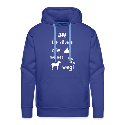 Men’s Premium Hoodie - Hund Spruch - Königsblau