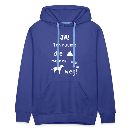 Men’s Premium Hoodie - Hund Spruch - Königsblau