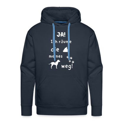 Men’s Premium Hoodie - Hund Spruch - Navy