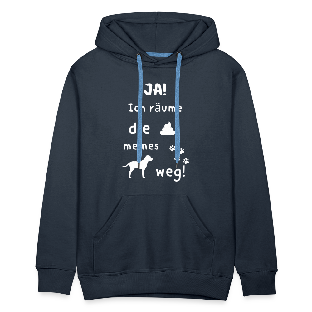 Men’s Premium Hoodie - Hund Spruch - Navy