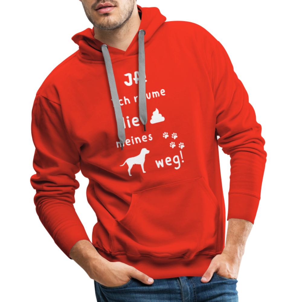 Men’s Premium Hoodie - Hund Spruch - Rot