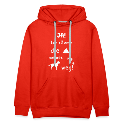 Men’s Premium Hoodie - Hund Spruch - Rot