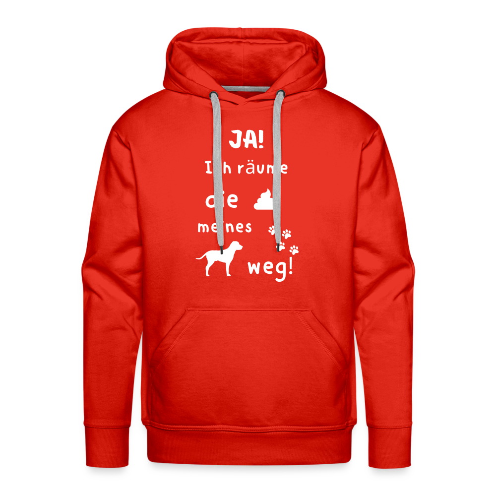 Men’s Premium Hoodie - Hund Spruch - Rot