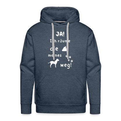 Men’s Premium Hoodie - Hund Spruch - Jeansblau