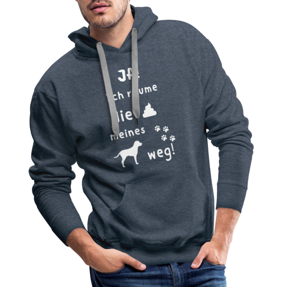 Men’s Premium Hoodie - Hund Spruch - Jeansblau