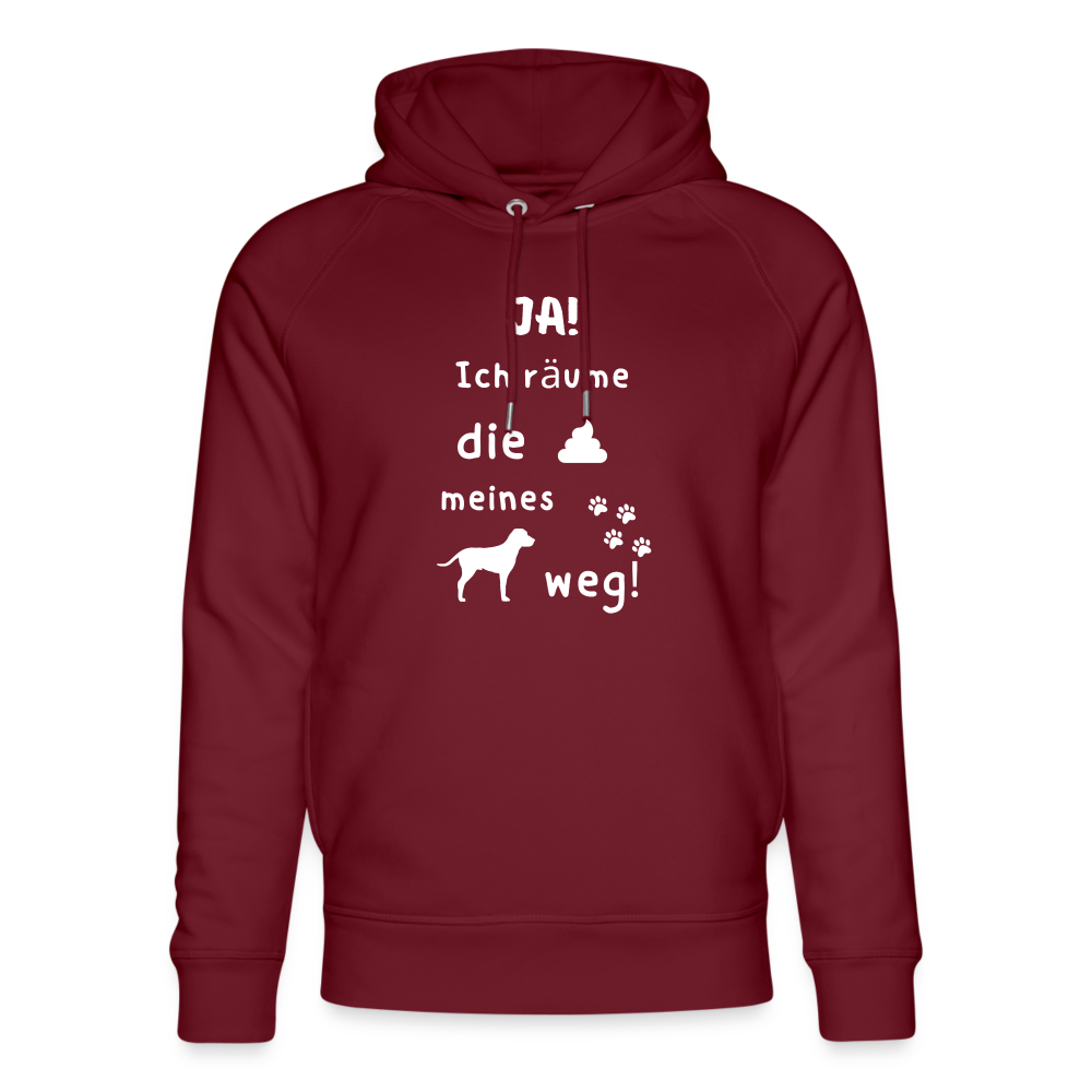 Unisex Bio-Hoodie von Stanley & Stella - Hund Spruch - Burgunderrot