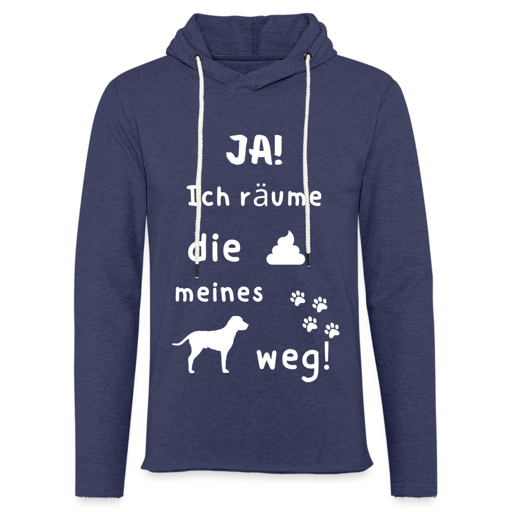 Leichtes Kapuzensweatshirt Unisex - Hund Spruch - Navy meliert