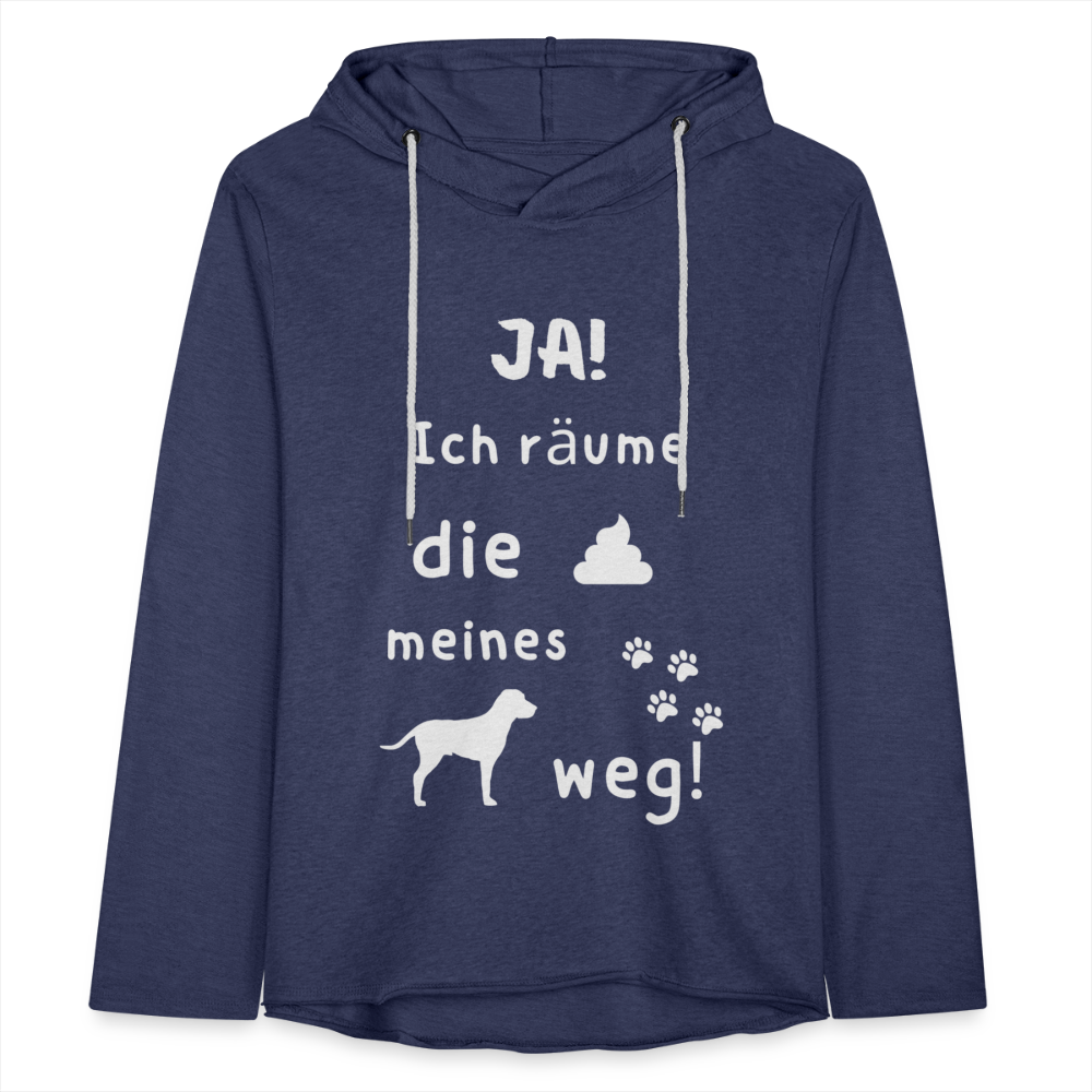 Leichtes Kapuzensweatshirt Unisex - Hund Spruch - Navy meliert