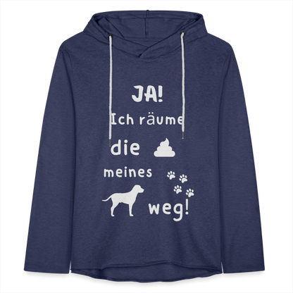 Leichtes Kapuzensweatshirt Unisex - Hund Spruch - Navy meliert