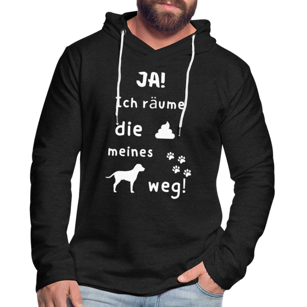 Leichtes Kapuzensweatshirt Unisex - Hund Spruch - Anthrazit