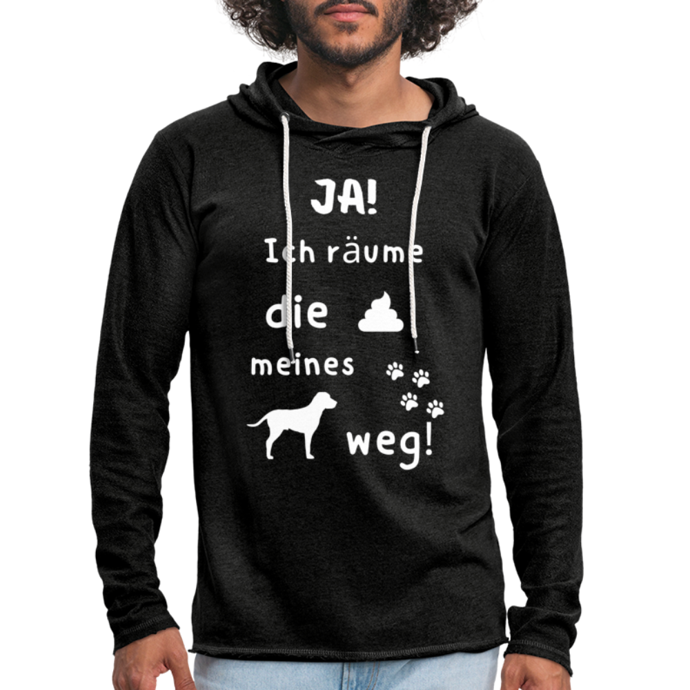 Leichtes Kapuzensweatshirt Unisex - Hund Spruch - Anthrazit