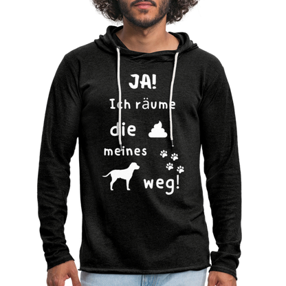 Leichtes Kapuzensweatshirt Unisex - Hund Spruch - Anthrazit