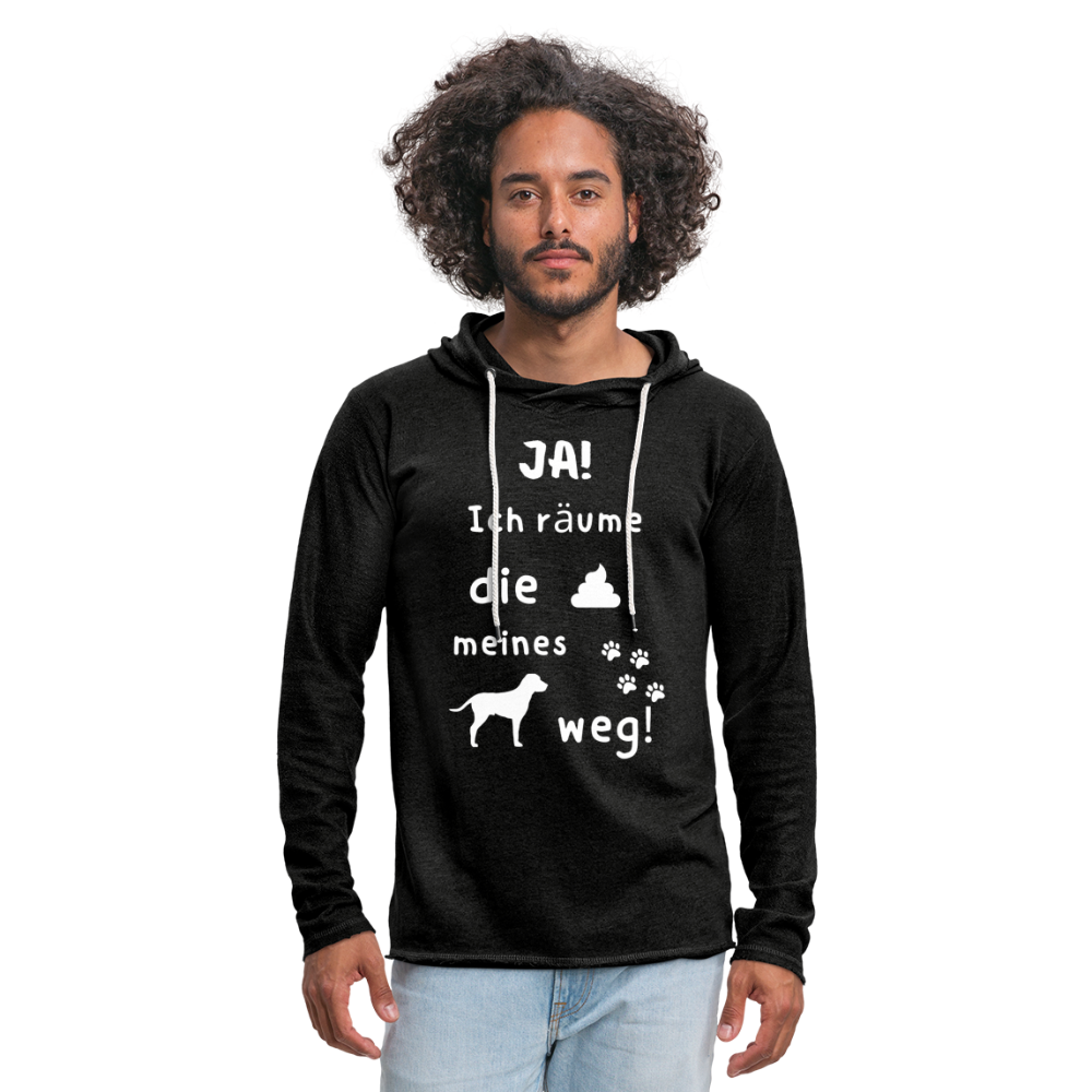 Leichtes Kapuzensweatshirt Unisex - Hund Spruch - Anthrazit