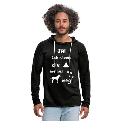 Leichtes Kapuzensweatshirt Unisex - Hund Spruch - Anthrazit