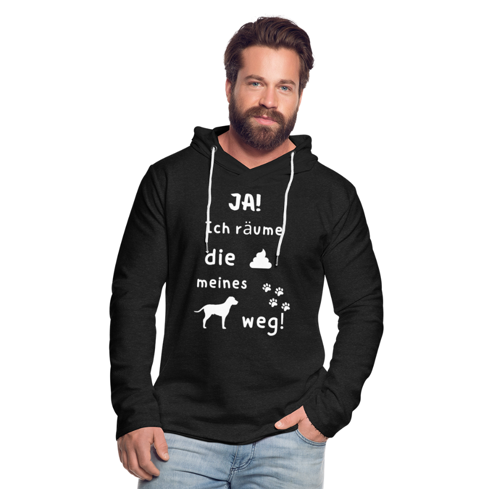 Leichtes Kapuzensweatshirt Unisex - Hund Spruch - Anthrazit