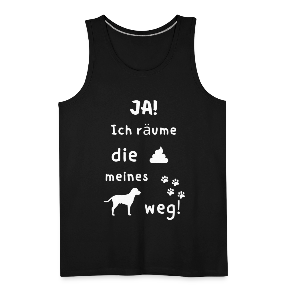 Männer Premium Tank Top - Hund Spruch - Schwarz