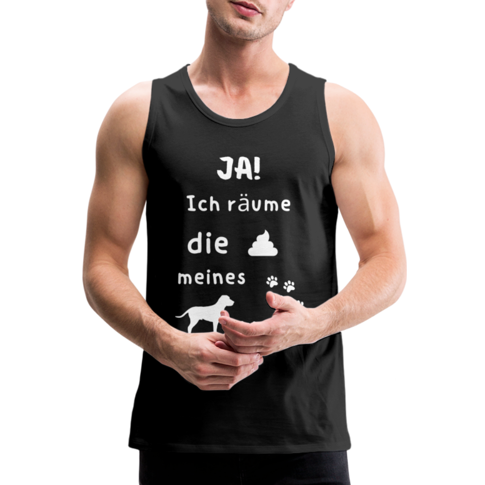 Männer Premium Tank Top - Hund Spruch - Schwarz