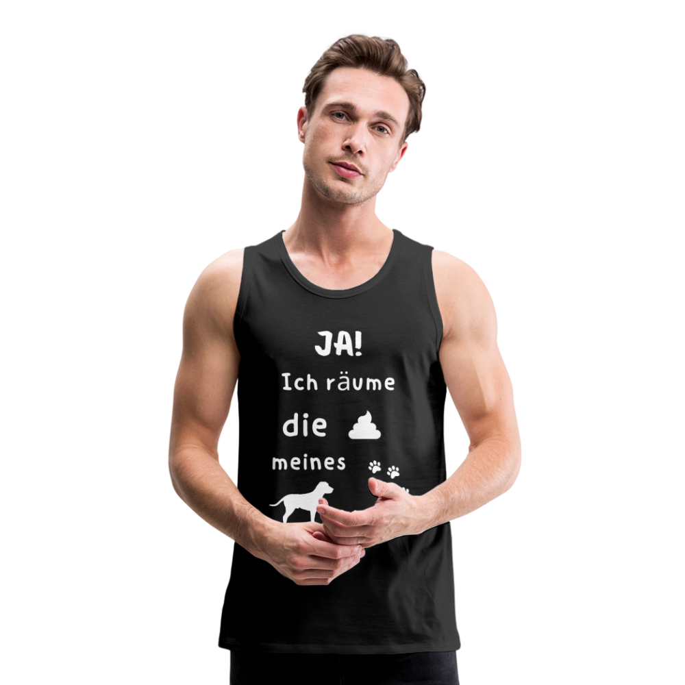 Männer Premium Tank Top - Hund Spruch - Schwarz