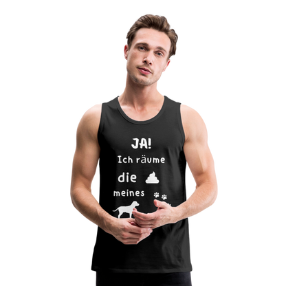 Männer Premium Tank Top - Hund Spruch - Schwarz