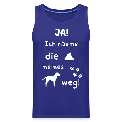 Männer Premium Tank Top - Hund Spruch - Königsblau