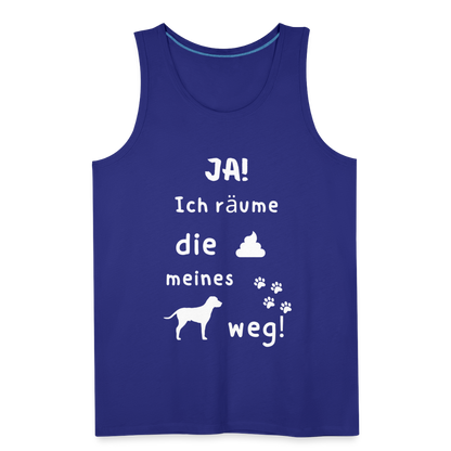 Männer Premium Tank Top - Hund Spruch - Königsblau