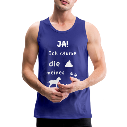 Männer Premium Tank Top - Hund Spruch - Königsblau