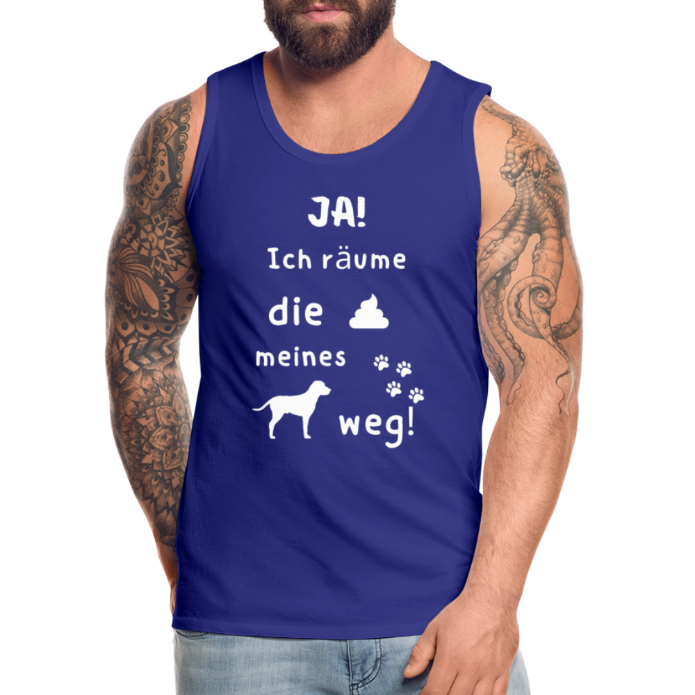 Männer Premium Tank Top - Hund Spruch - Königsblau