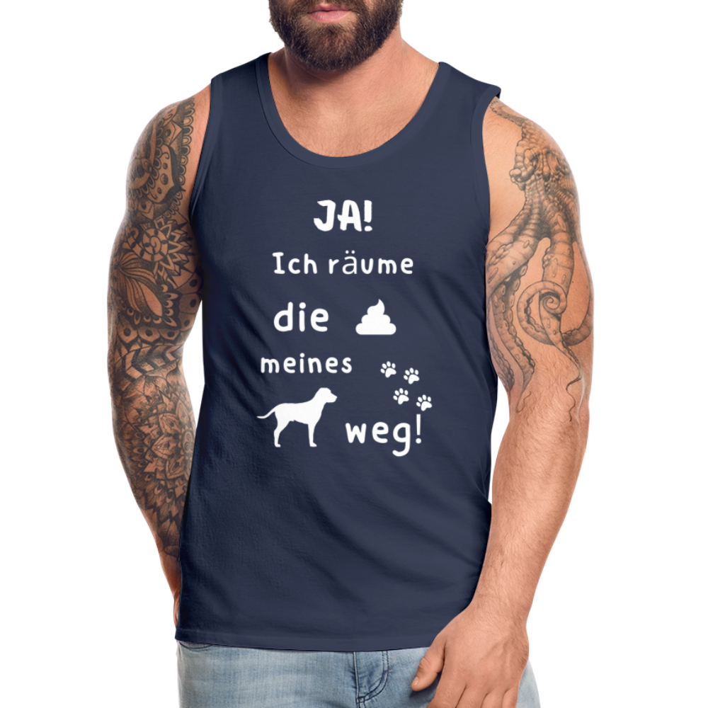 Männer Premium Tank Top - Hund Spruch - Navy