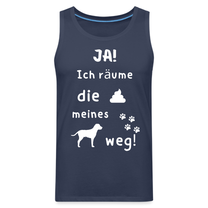 Männer Premium Tank Top - Hund Spruch - Navy