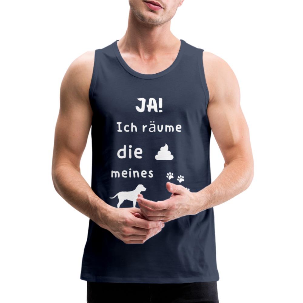 Männer Premium Tank Top - Hund Spruch - Navy