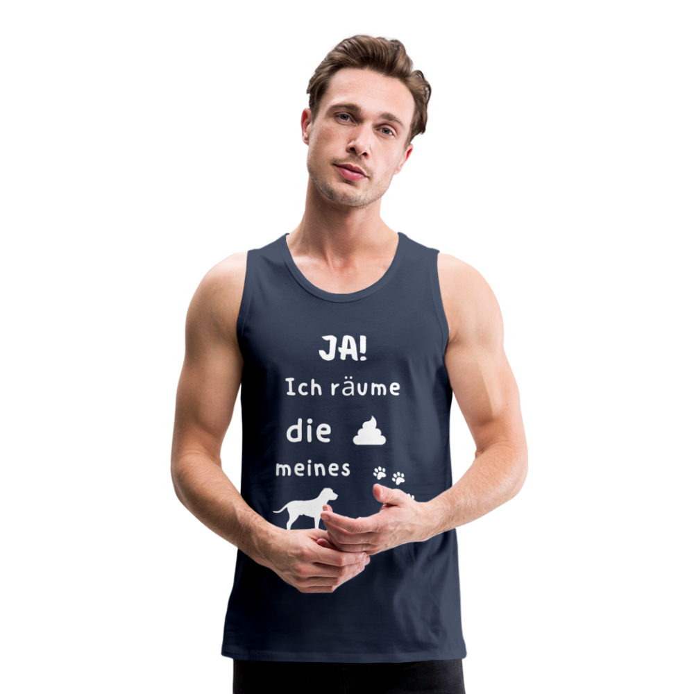 Männer Premium Tank Top - Hund Spruch - Navy