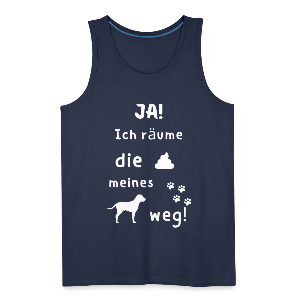 Männer Premium Tank Top - Hund Spruch - Navy