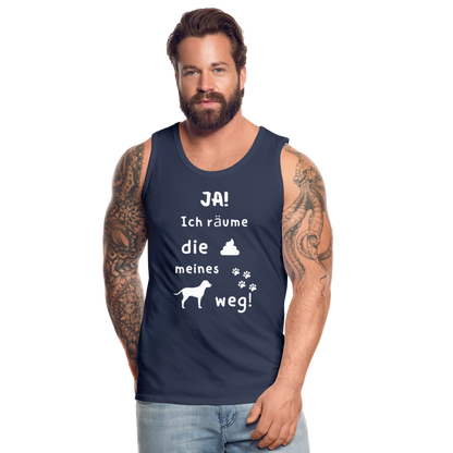 Männer Premium Tank Top - Hund Spruch - Navy